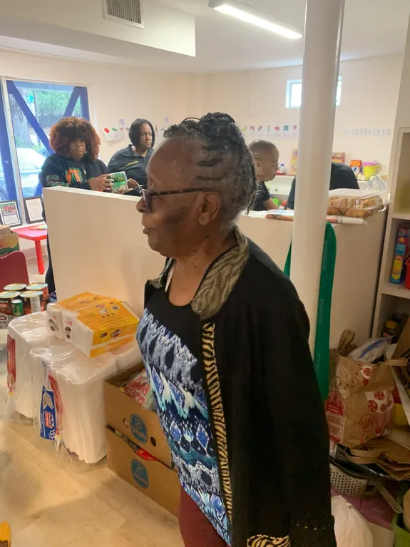 Community members at event